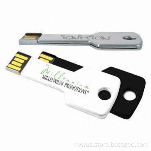 Promotional Metal Key USB Flash Drive with UDP, Supports Shock-resistant